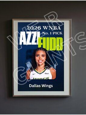 WNBA No. 1 Pick- Azzi Fudd 11x17 Art Print (Dallas Wings, Basketball, Draft)